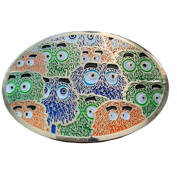 Cartoon Character Festival Belt Buckle Oval Y2K Colourful Kidcore Rave Jewelry - Picture 2 of 10